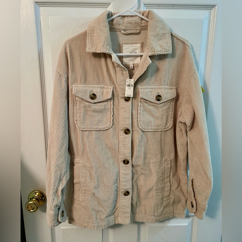 Aerie Tan Corduroy Shacket